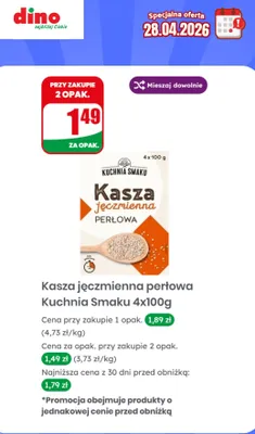 Kasza jęczmienna perłowa Kuchnia Smaku promocja w Dino