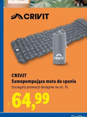 Samopompująca mata do spania Crivit promocja w Lidl