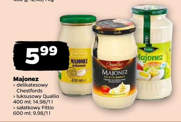 Majonez sałatkowy Fittio promocja w Netto