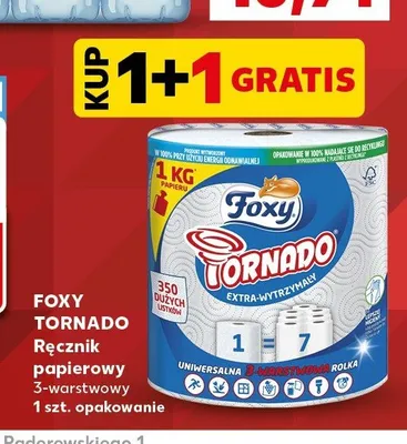 Ręcznik papierowy Foxy Tornado promocja w Kaufland