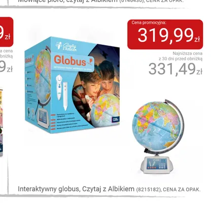 Interaktywny globus Albik promocja w Smyk