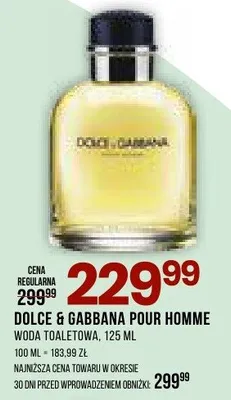 Woda toaletowa, dolce & gabbana pour homme, 125ml promocja w Drogerie Natura