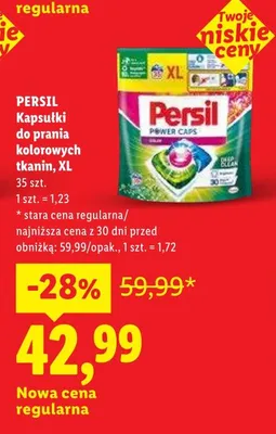 Kapsułki do prania kolorowych tkanin Persil XL promocja w Lidl