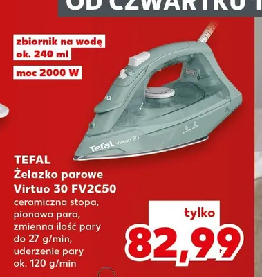 Żelazko parowe Virtuo 30 FV2C50 Tefal promocja w Kaufland