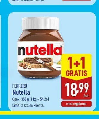 Krem Nutella Ferrero promocja w Aldi