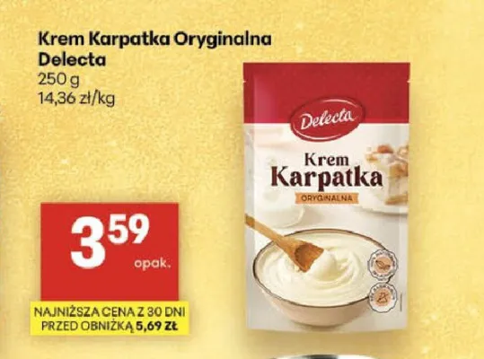 Krem Karpatka Oryginalna Delecta promocja w Delikatesy Centrum
