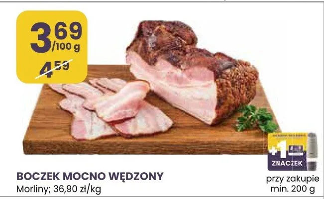 Boczek mocno wędzony promocja w Stokrotka