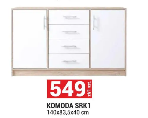 Komoda SRK1 140x83,5x40 cm promocja w Merkury Market
