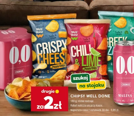 Chipsy ziemniaczane Well Done Greek Style promocja w Stokrotka
