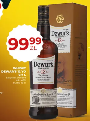 Whisky Dewar's 12 YO 0,7L promocja w Duży Ben