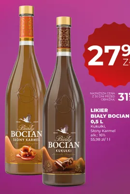Likier Biały Bocian Kukułki promocja w Duży Ben
