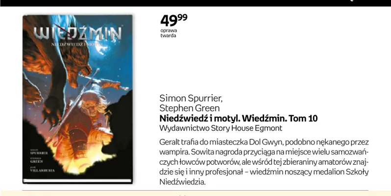 Komiks Niedźwiedź i motyl. Wiedźmin. Tom 10 promocja w Empik