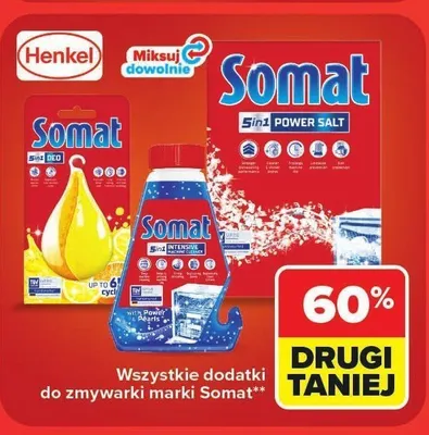 Dodatki do zmywarki marki Somat promocja w Carrefour