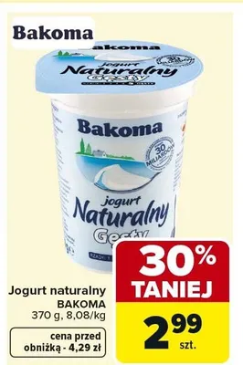 Jogurt naturalny promocja w Carrefour