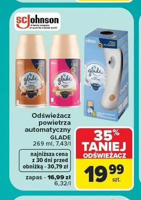 Odświeżacz powietrza automatyczny Glade promocja w Carrefour