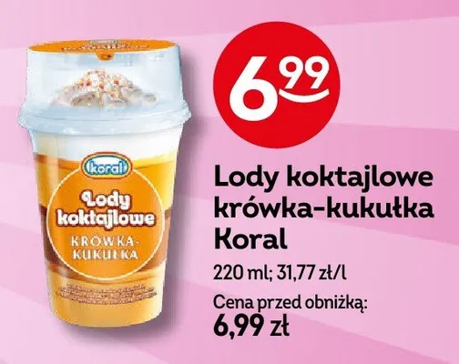 Lody koktajlowe krówka-kukułka promocja w Żabka