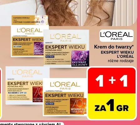 Krem do twarzy na dzień L'Oréal Paris Ekspert Wieku 60+ promocja w Carrefour Market