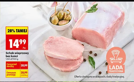 Schab wieprzowy bez kości promocja w Biedronka