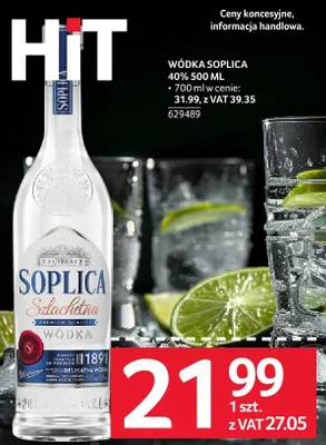 Wódka Soplica 40% 629489 promocja w Selgros