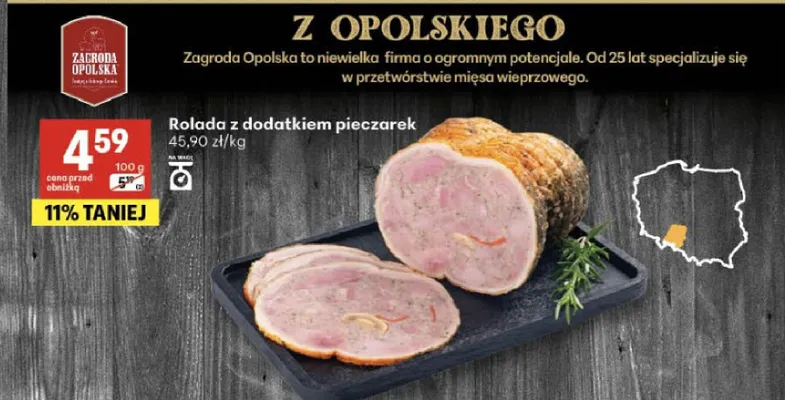 Rolada z dodatkiem pieczarek promocja w Delikatesy Centrum
