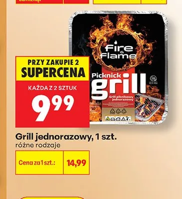 Grill jednorazowy Fire Flame promocja w Biedronka