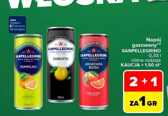 Napój gazowany Sanpellegrino Chinotto promocja w Carrefour