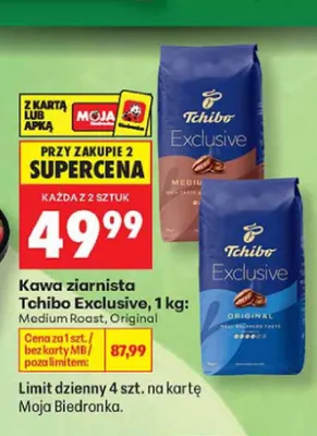 Kawa ziarnista Tchibo Exclusive Medium Roast promocja w Biedronka