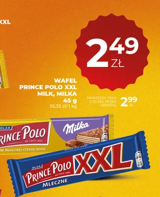 Wafel Prince Polo Milka promocja w Duży Ben