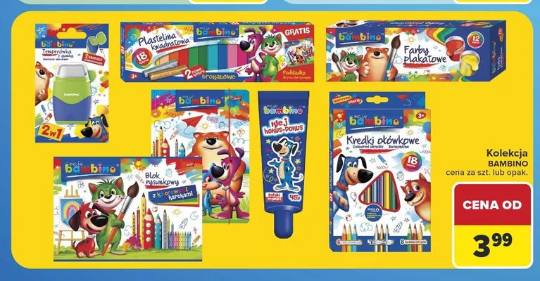 Kolekcja artykułów szkolnych Bambino promocja w Carrefour