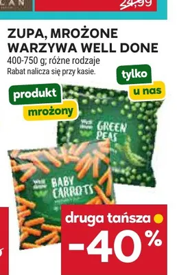 Zupa, mrożone warzywa Well Done promocja w Stokrotka