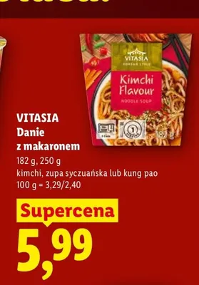 Danie z makaronem Vitasia Kimchi promocja w Lidl