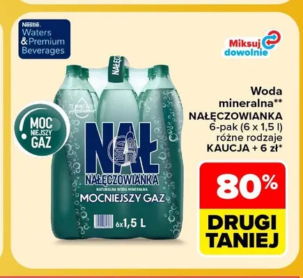 Woda mineralna Nałęczowianka 6-pak promocja w Carrefour