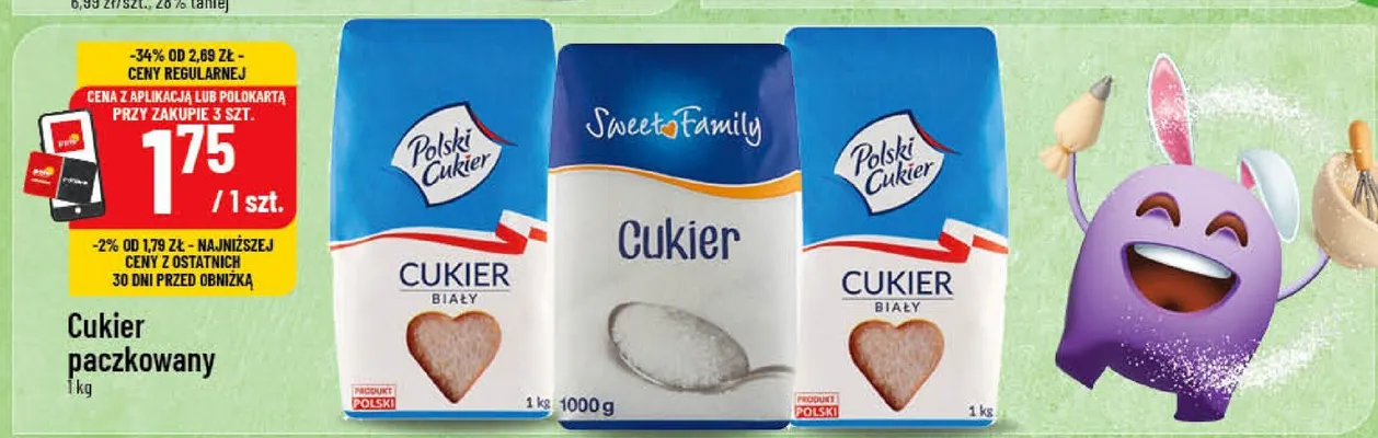 Cukier pacztkowany promocja w POLOmarket