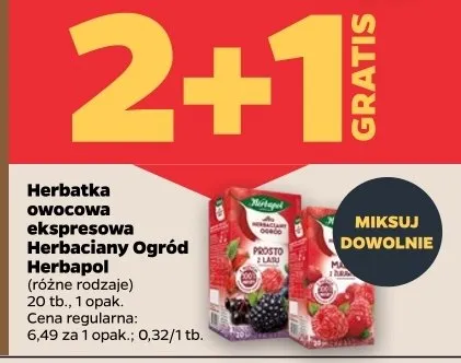 Herbatka owocowa ekspresowa Herbaciany Ogród malina (różne rodzaje) promocja w Netto