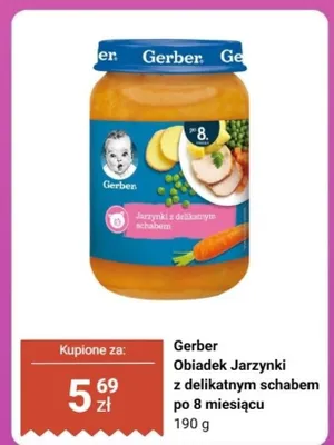 Obiadek jarzynki z delikatnym schabem po 8 miesiącu promocja w Biedronka