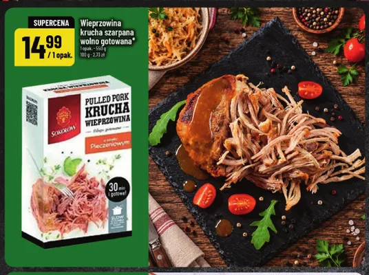 Wieprzowina krucha szarpana wolno gotowana Sokołów promocja w POLOmarket