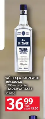 Wódka J.A. Baczewski 40% 500 ml promocja w Selgros