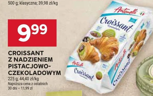 Croissant z nadzieniem pistacjowo-czekoladowym promocja w Stokrotka