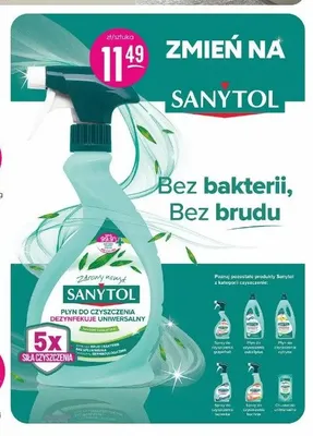 Płyn do czyszczenia dezynfekuje uniwersalny Sanytol promocja w Drogerie Jasmin