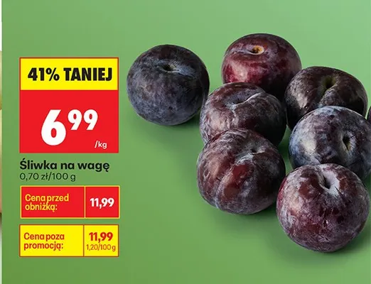 Śliwka na wagę promocja w Biedronka