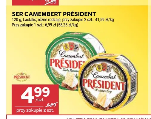 Ser Camembert Président Zioła Prowansalskie promocja w Stokrotka