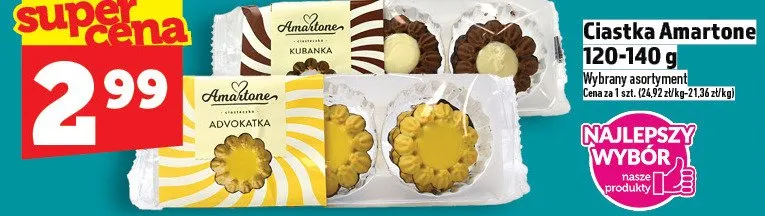 Ciastka amartone 120-140g promocja w TOPAZ