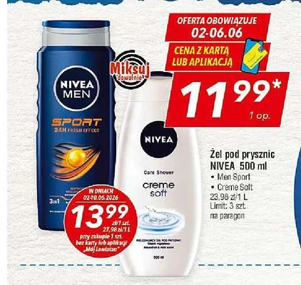 Żel pod prysznic NIVEA promocja w LEWIATAN