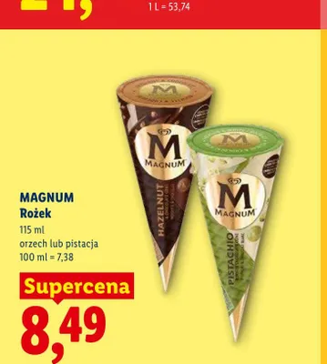 Rożek Magnum pistacja promocja w Lidl