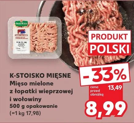 Mięso mielone z łopatki wieprzowej i wołowiny promocja w Kaufland