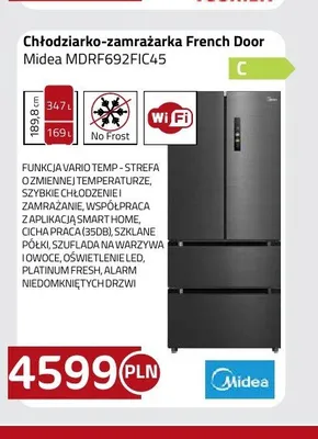 Chłodziarko-zamrażarka French Door Midea MDRF692FIC45 promocja w kakto.pl