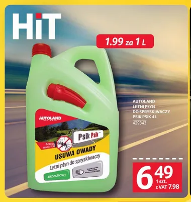 Letni płyn do spryskiwaczy Psik Psik AUTOLAND 4l promocja w Selgros
