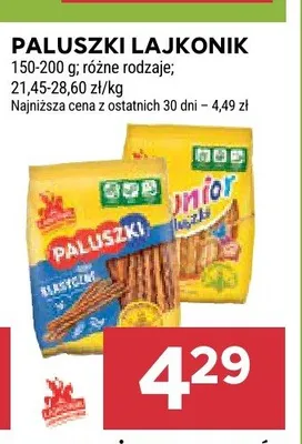 Paluszki Lajkonik 150-200g promocja w Stokrotka