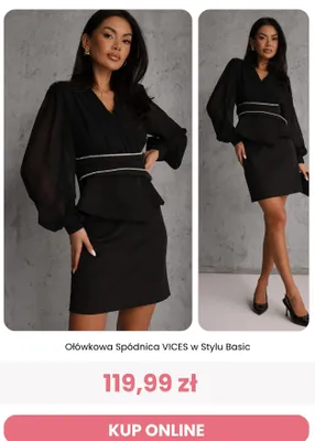 Spódnica ołówkowa VICES w stylu basic promocja w Renee