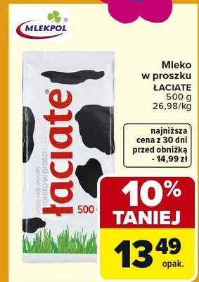 Mleko w proszku 500 g promocja w Carrefour